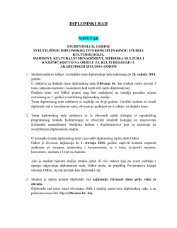 DIPLOMSKI RAD - odjel za kulturologiju