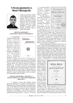 Crkvene pjesmarice u Bosni i Hercegovini