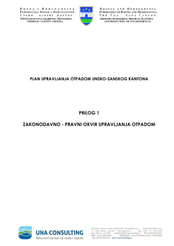 prilog 1 zakonodavno - pravni okvir upravljanja otpadom