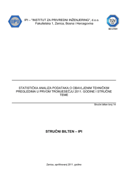 statistička analiza podataka o obavljenim tehničkim pregledima
