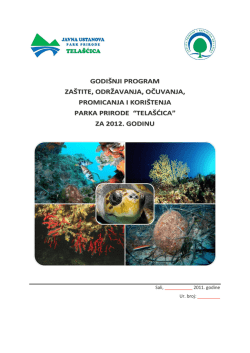 godi&scaron;nji program za&scaron;tite, održavanja, očuvanja, promicanja i