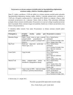 Povjerenstva za obranu seminara stručnih praksi na
