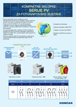 Katalog rastavnih sklopki serije PV (PDF)