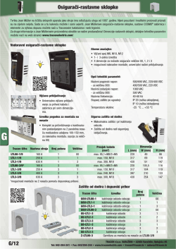 G/12 Osigurači-rastavne sklopke