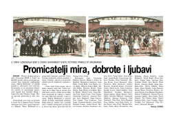 Promicatelji mira, dobrote i ljubavi