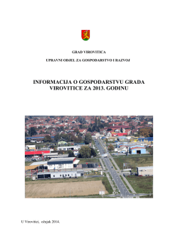 INFORMACIJA O GOSPODARSTVU GRADA