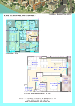 GARDEROBA P=4,94m2 KUHINJA P=7,57m2 DN.BORAVAK I
