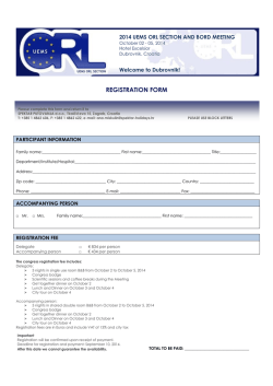 REGISTRATION FORM - SPEKTAR PUTOVANJA doo