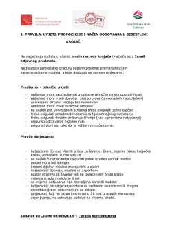 pravila, uvjeti, propozicije i način bodovanja