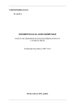 dokumenatcija - Vodoopskrba doo, Darda