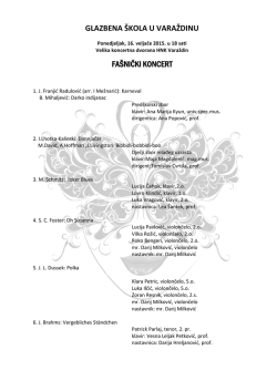 Fa&scaron;nički koncert &ndash; 16.2.2015