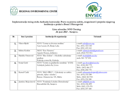 Implementacija trećeg stuba Aarhuske konvencije: Pravo na