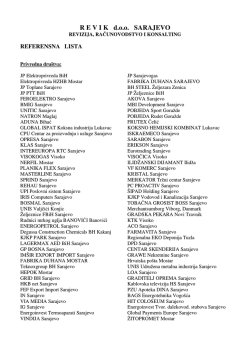 Klijenti - Revik doo