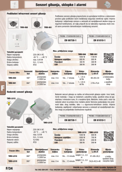 F/34 Senzori gibanja, sklopke i alarmi