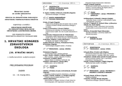 1. hrvatski kongres zdravstvene ekologije