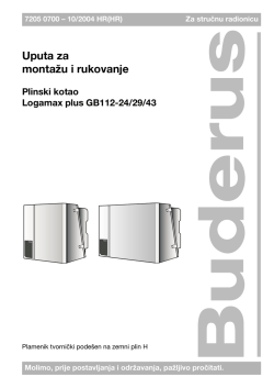 Uputa za monta‡u i rukovanje