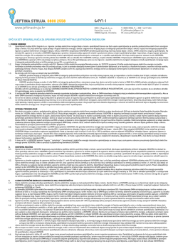 opći uvjeti opskrbljivača za opskrbu poduzetni&scaron;tva električnom