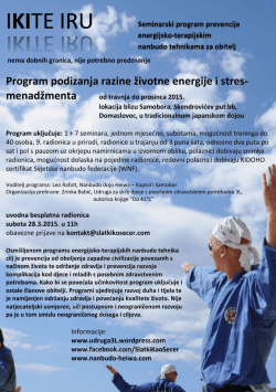 Program podizanja razine životne energije i stres