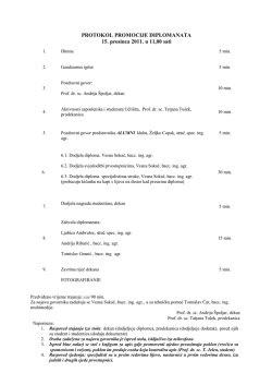 PROTOKOL PROMOCIJE DIPLOMANATA