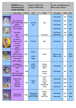 cjenik samoljepljivih traka