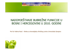Nadomjestaj bubrezne funkcije u BiH