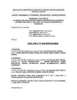 ASOCIJACIJA ARHITEKATA SARAJEVA i OPĆINA CENTAR