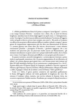 PAOLO D`ALESSANDRO Carmina figurata, carmi