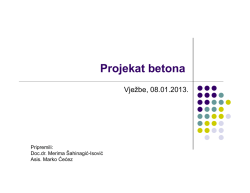 Projekat betona - Vježbe