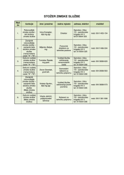 STOŽER ZIMSKE SLUŽBE - Komunalac doo Samobor