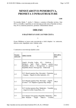 MINISTARSTVO POMORSTVA, PROMETA I INFRASTRUKTURE