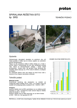 Spiralna re&scaron;etka sito tip SRS