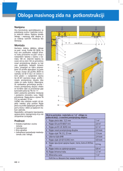 2. Obloga masivnog zida na potkonstrukciji