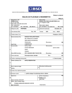 (NALOG 14 ru\350ni unos.xlsx) - Banka Splitsko