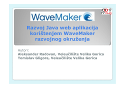 Razvoj Java web aplikacija korištenjem WaveMaker