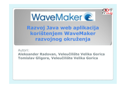 Razvoj Java web aplikacija kori&scaron;tenjem WaveMaker