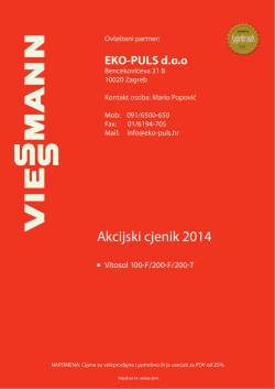 Viessmann- akcijski cjenik SOLARNIH kolektora - eko