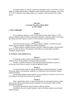 Akti sa 7. sjednice Općinskog Vijeća