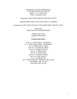 01 PROGRAN I SADRŽAJ 2014 - Hrvatsko dru&scaron;tvo biljne za&scaron;tite