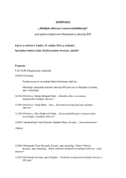 SIMPOZIJ &bdquo;Multipla skleroza i neurorehabilitacija