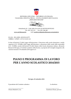 godišnji plan i program rada za školsku 2009