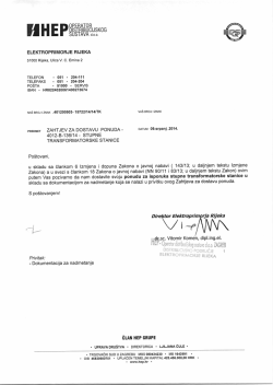 Tehnička specifikacija za STUPNE TS 20(10)/0,4 kV