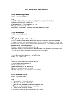 Teme zavr&scaron;nih radova ak