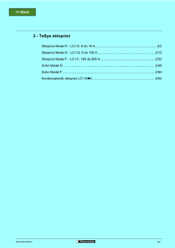TESYS SKLOPNICI (KATALOG)