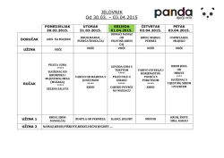 JELOVNIK Od 16.03. &ndash; 20.03.2015.