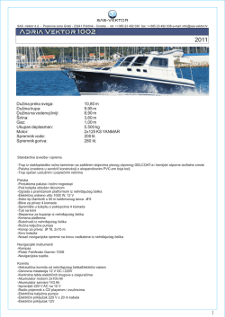 1 2011 Adria Vektor 1002 Adria Vektor 1002