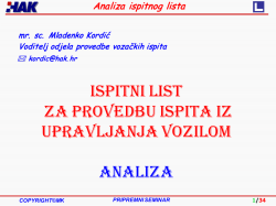 Analiza ispitnog lista