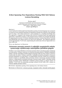 K-Best Spanning Tree Dependency Parsing With Verb Valency
