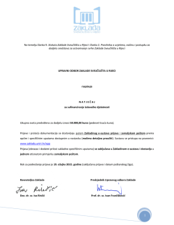 Natječaj za sufinanciranje izdavačke djelatnosti