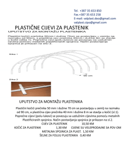 PLASTIČNE CIJEVI ZA PLASTENIK