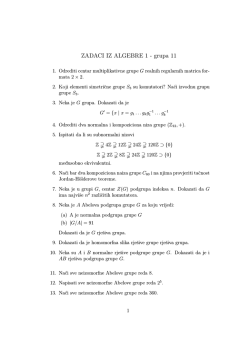 ZADACI IZ ALGEBRE 1